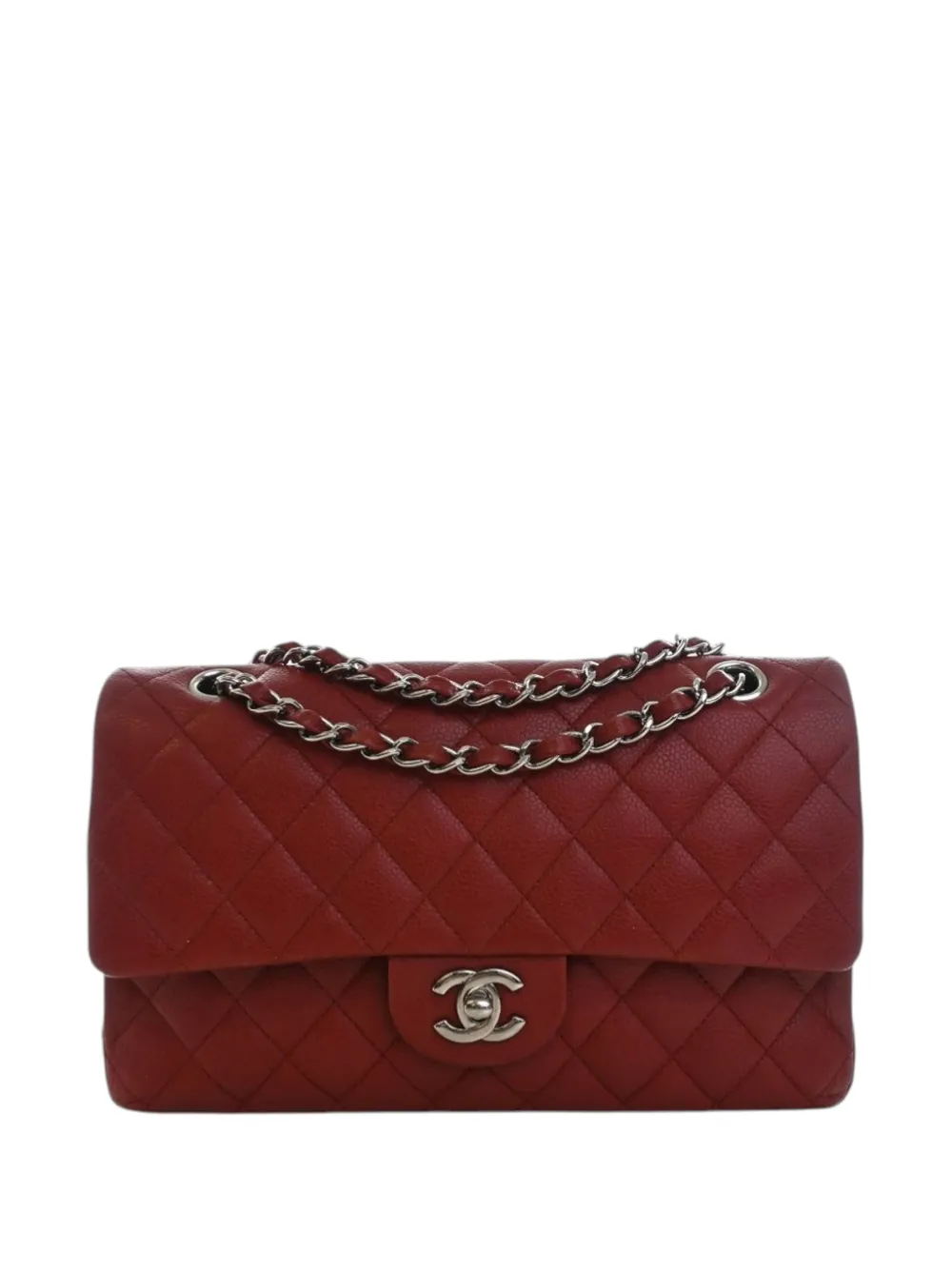 CHANEL Pre-Owned 2010-2011 Medium Classic Caviar Double Flap shoulder bag - Rot