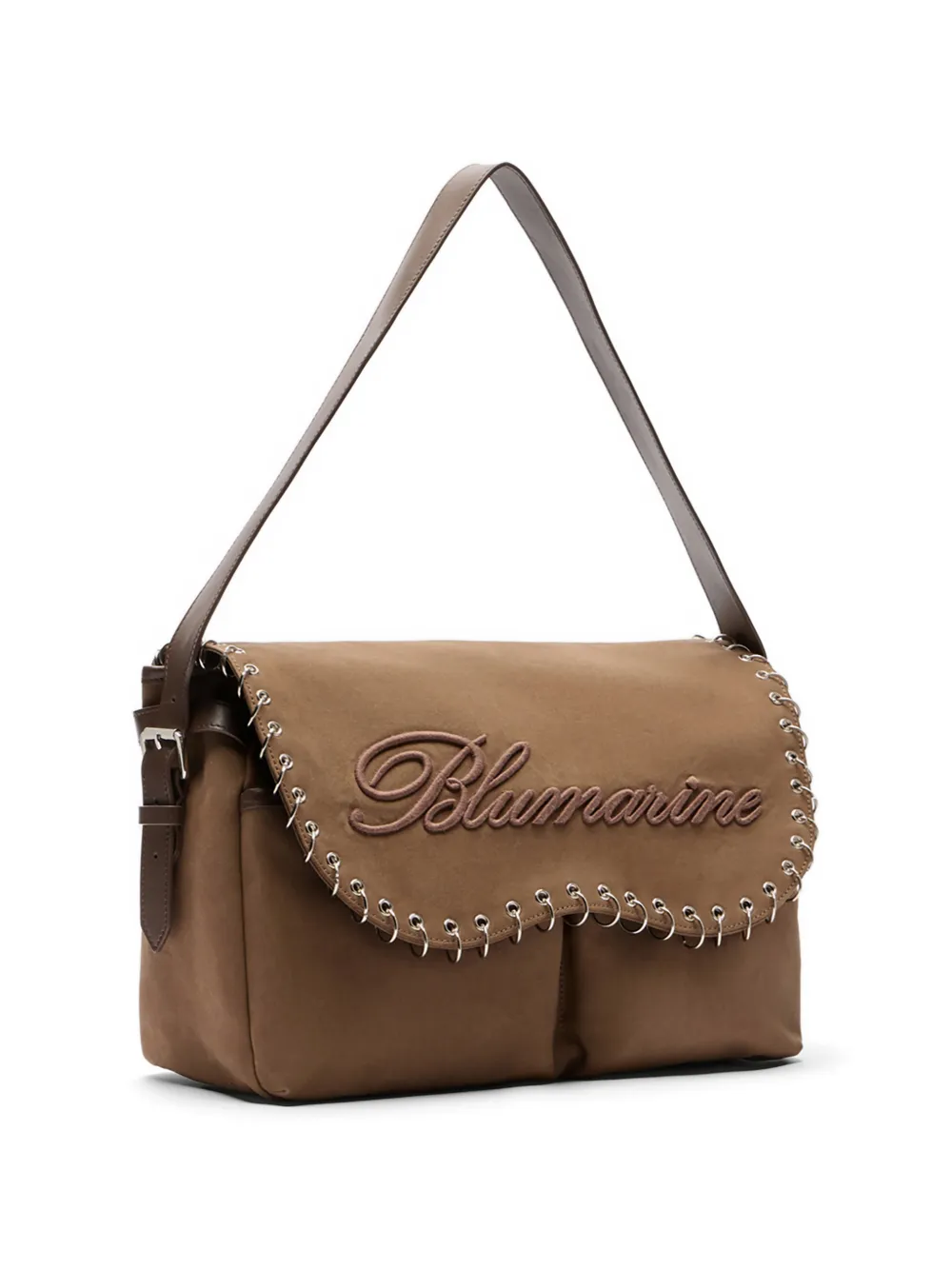 Blumarine Schoudertas met borduurwerk Beige
