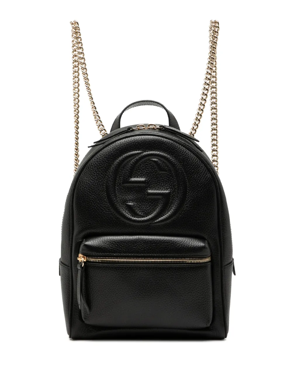 Gucci Pre-Owned 2000-2015 Pebbled Calfskin Soho Chain backpack - Nero
