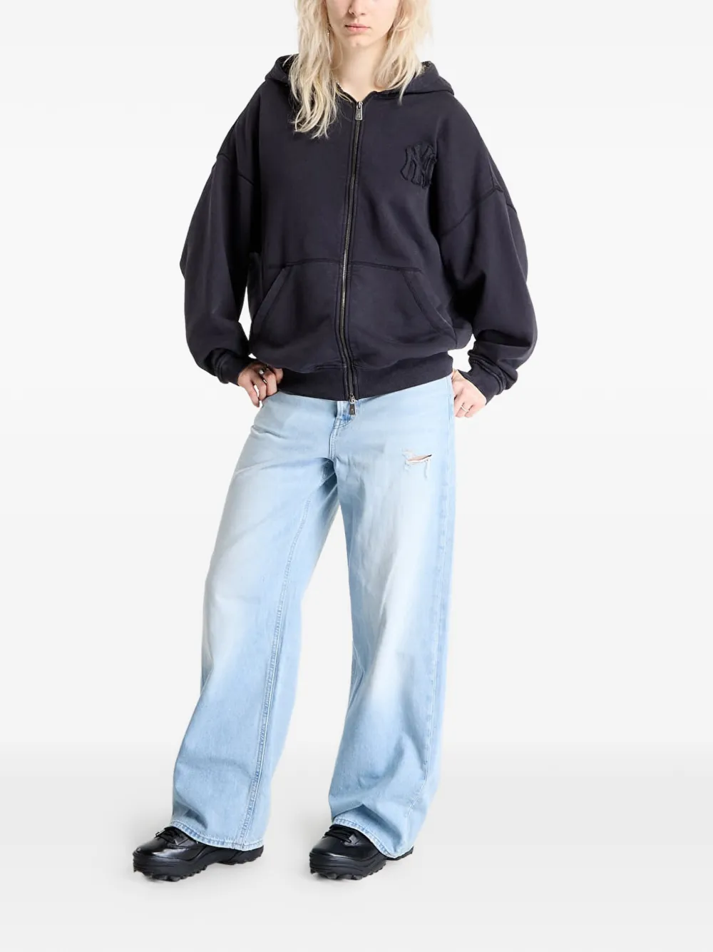 NEW ERA CAP Hoodie met rits Zwart