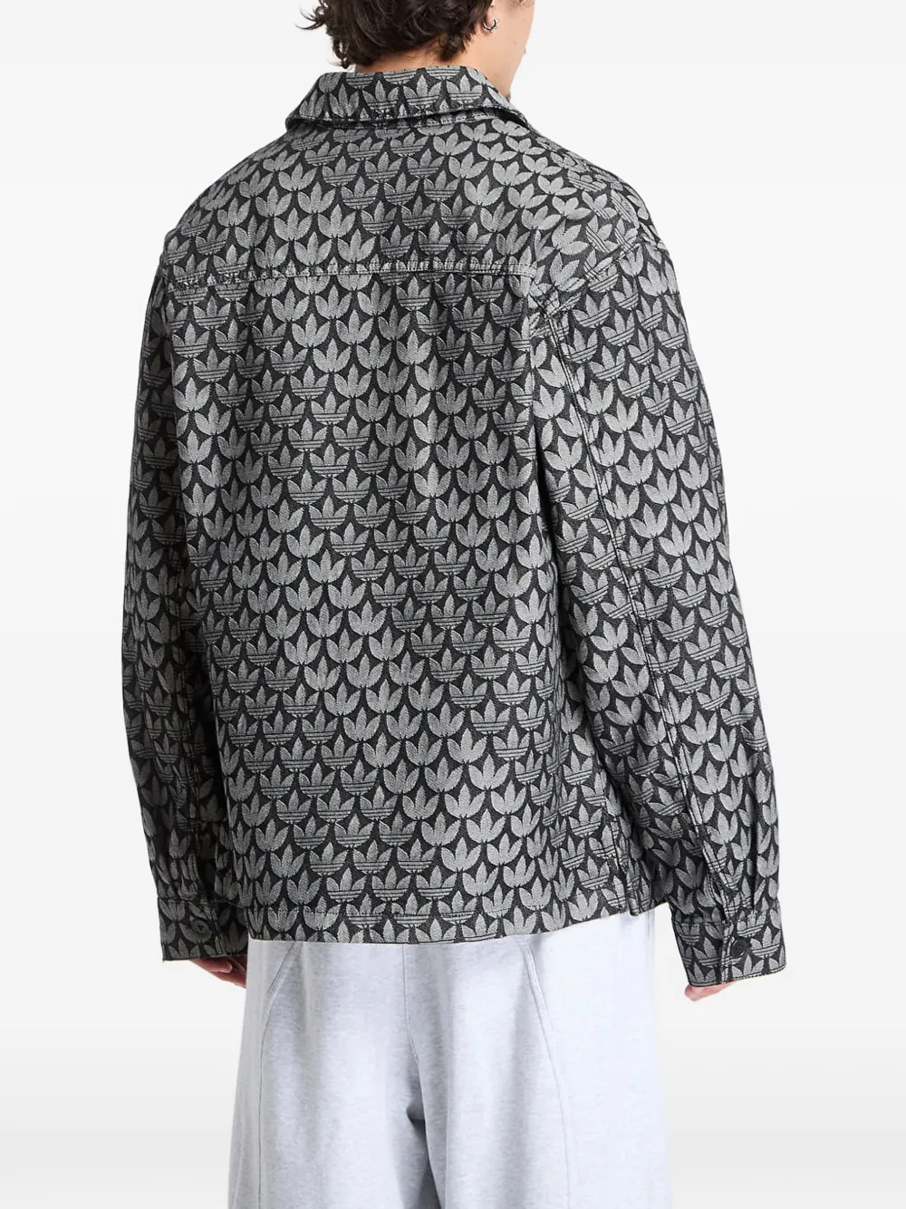 adidas Shirt met monogram Zwart