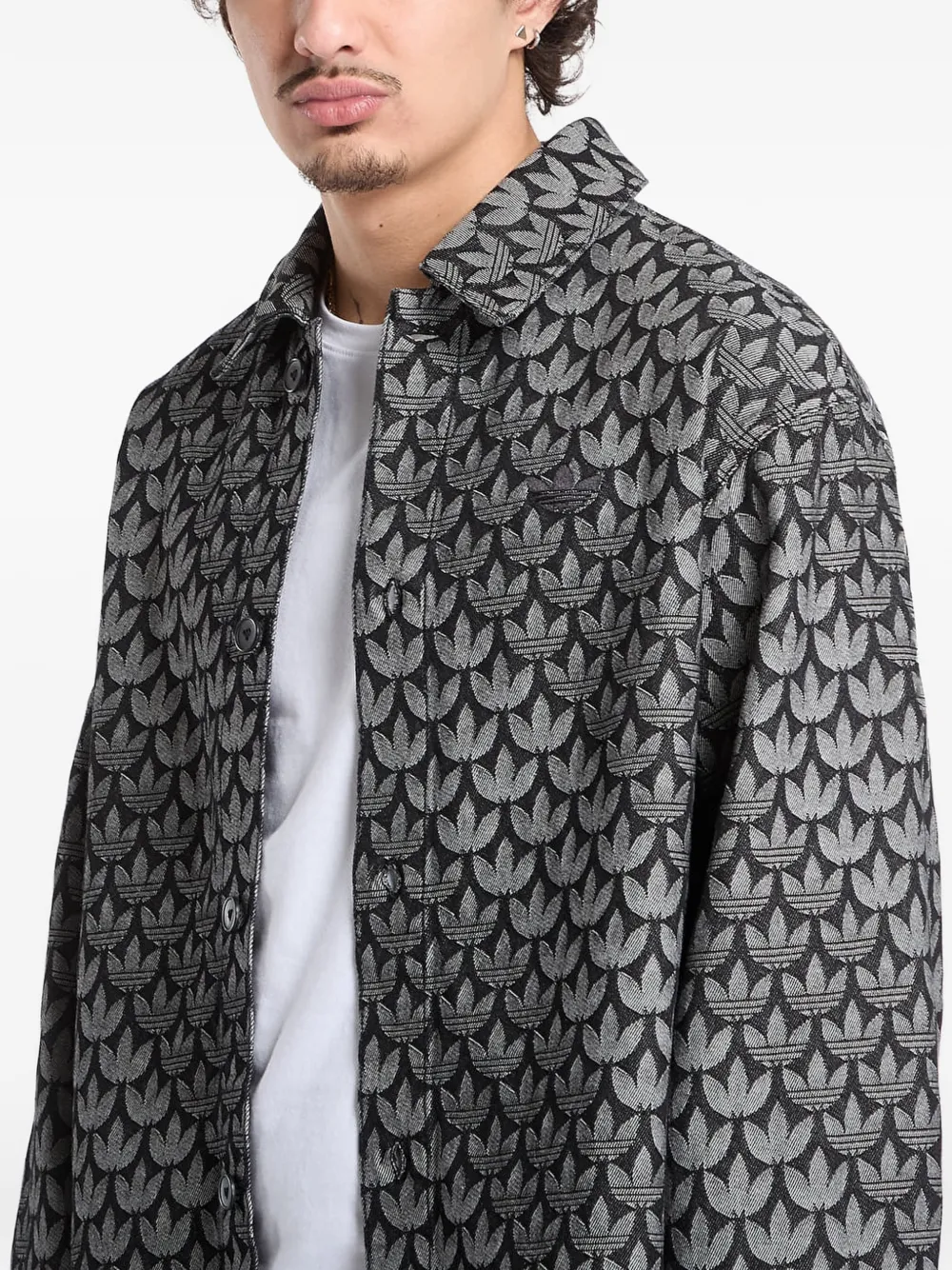adidas Shirt met monogram Zwart