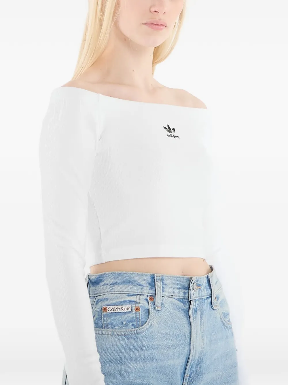 adidas Ess Rib Ls T-shirt Wit