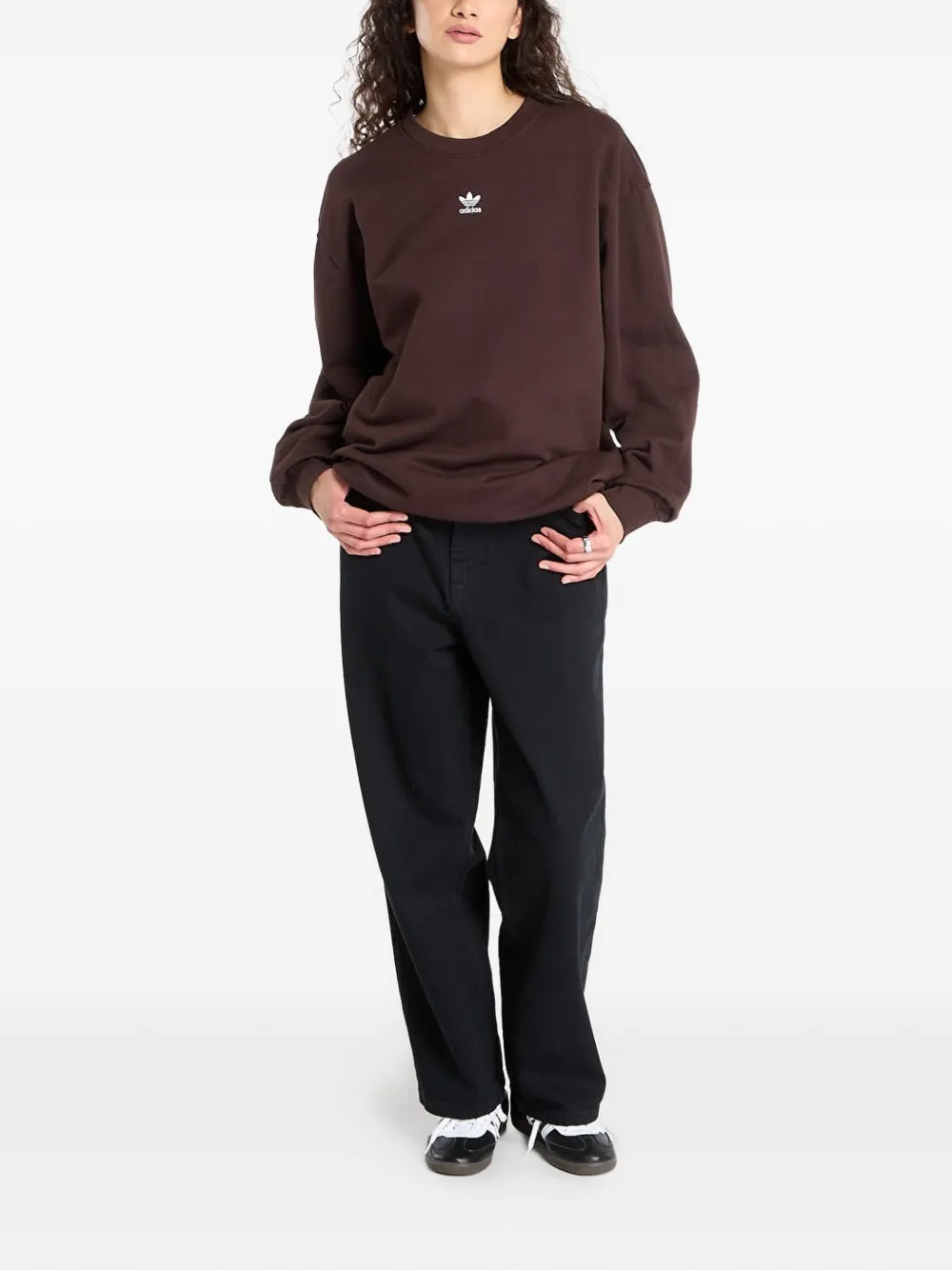 adidas Sweater met logo Bruin