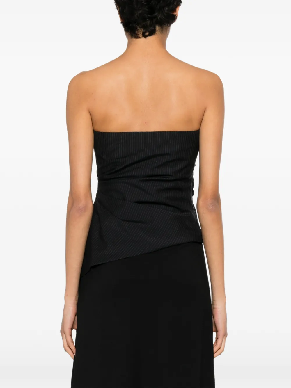 Alexander McQueen Asymmetrische top met streep Blauw