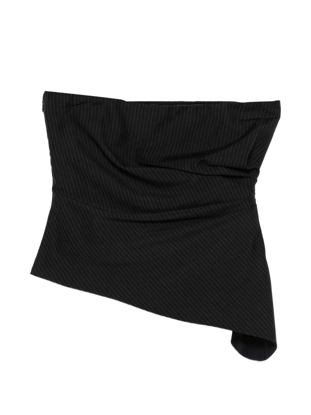 Alexander McQueen pinstripe asymmetric top - Blu