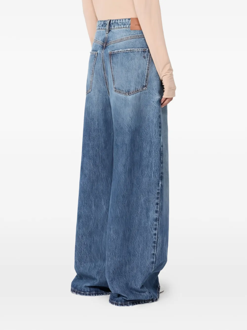 Sportmax Dangri oversized jeans met vijf zakken Blauw