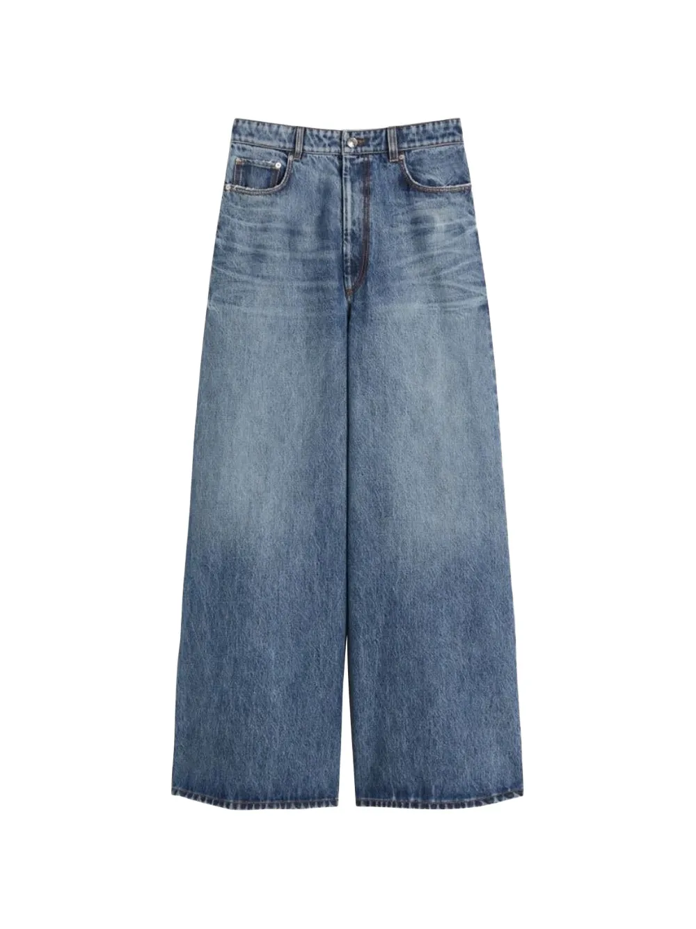 Sportmax Jeans Dangri oversize con cinque tasche - Blu