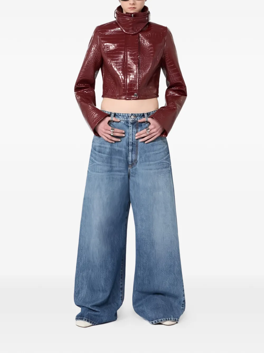  Sportmax Dangri Five-pocket Oversized Jeans - Blue 