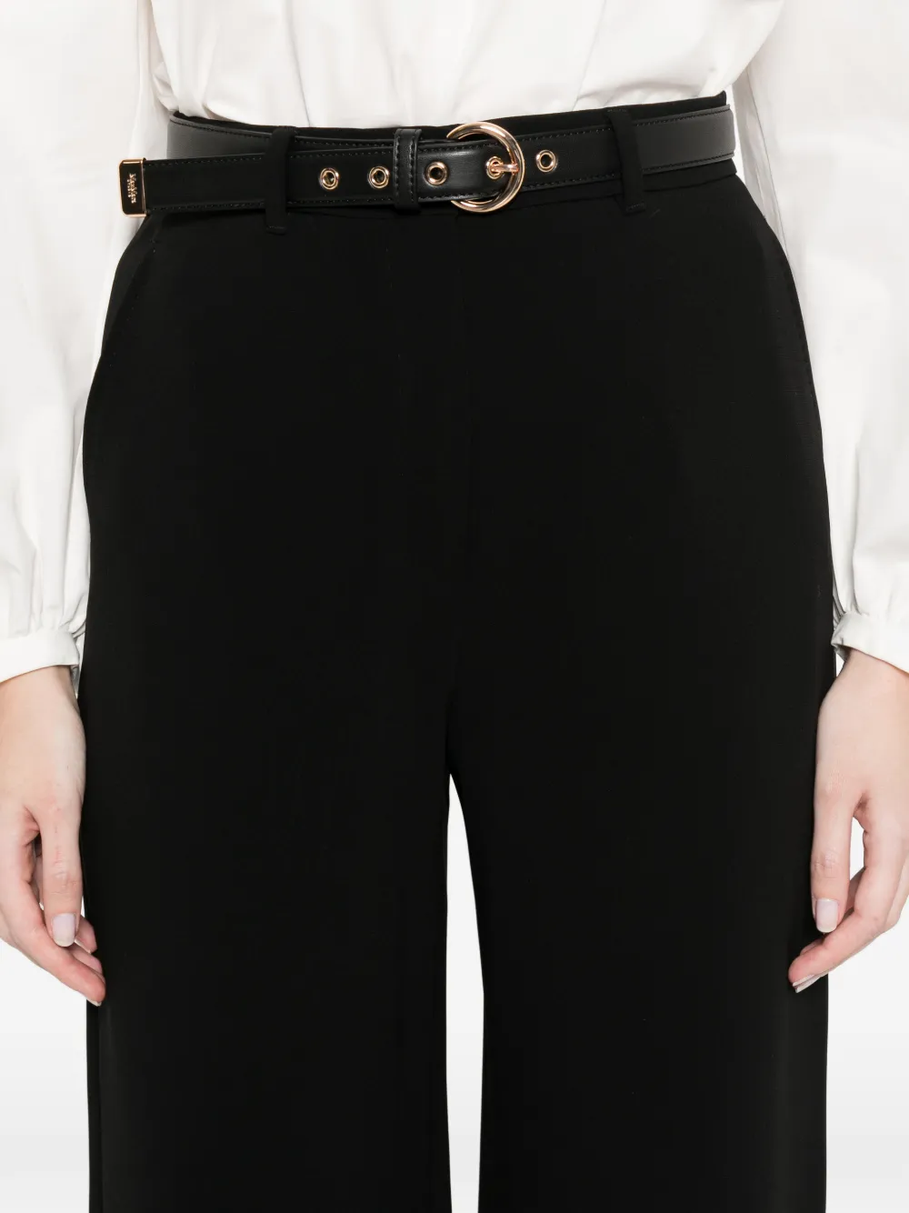 Max Mara Broek met ceintuur Zwart