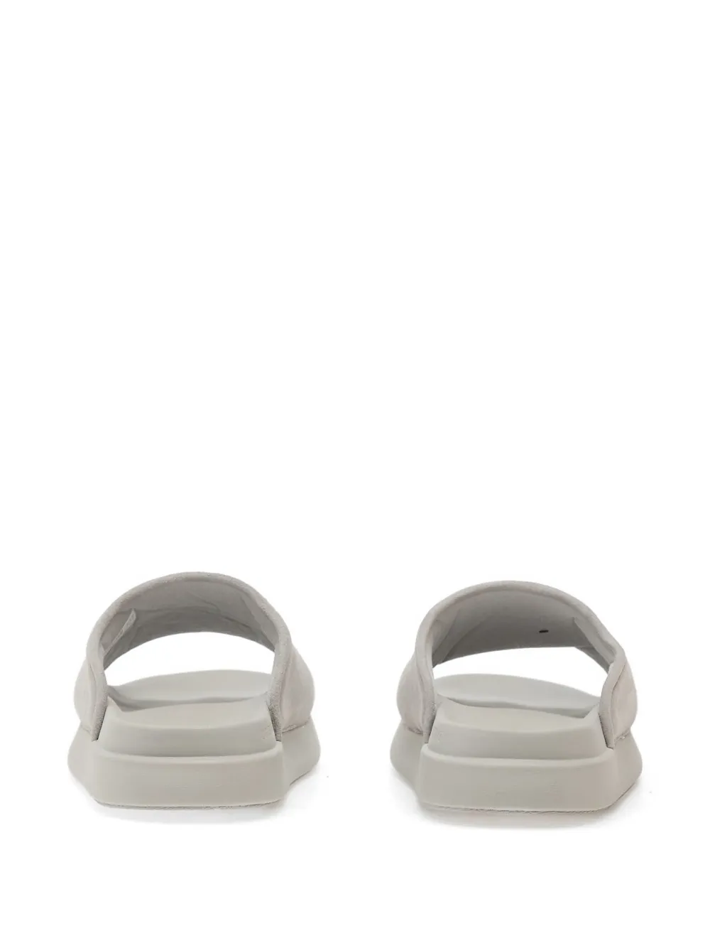 Y-3 Suède slippers met logodetail Grijs