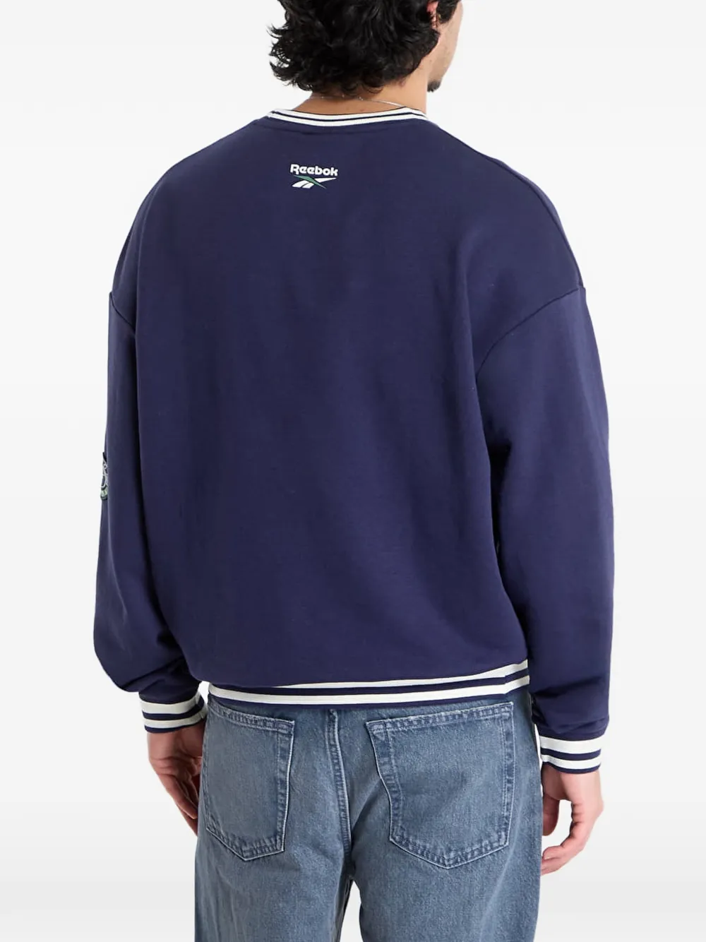  Reebok Sudadera Con Cuello Redondo - Azul 