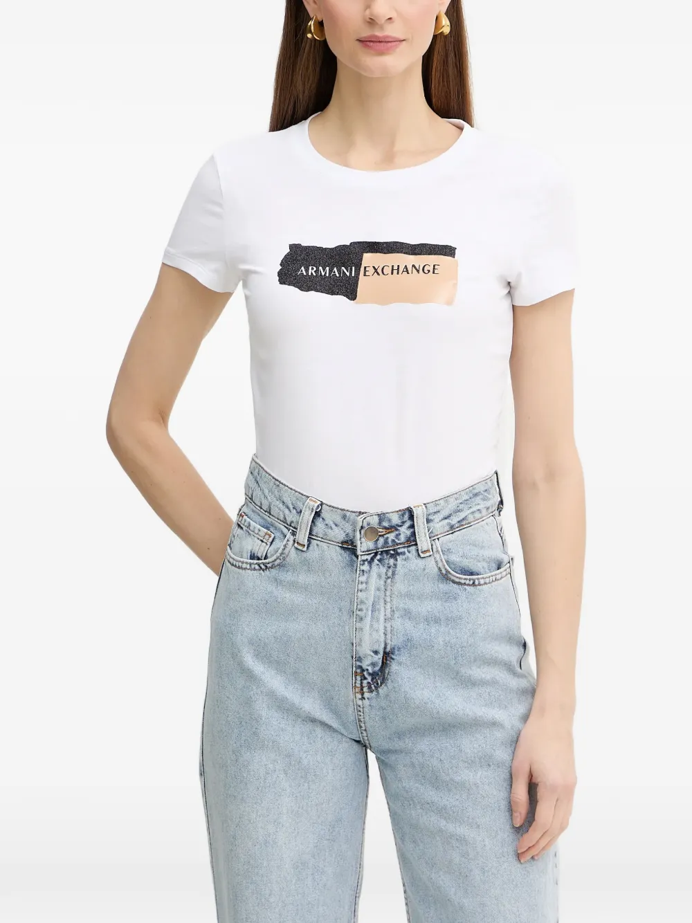 Armani Exchange logo-print T-shirt - Bianco