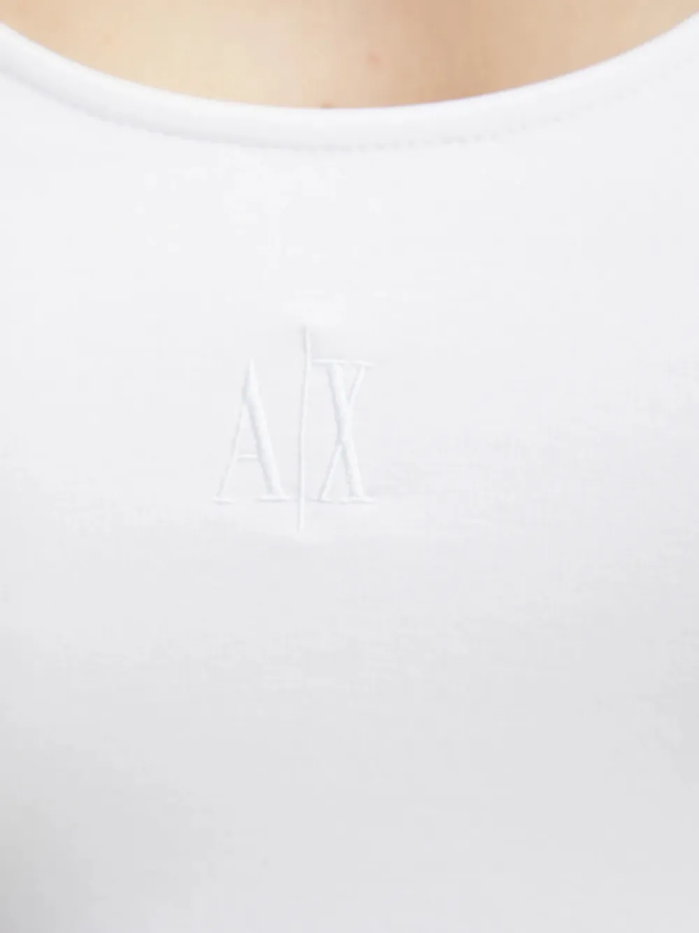 Armani Exchange Tanktop met diepe ronde hals Wit