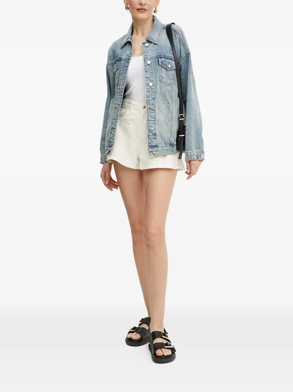 Armani Exchange Tanktop met diepe ronde hals Wit