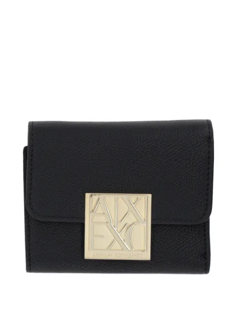 Armani Exchange logo plaque wallet