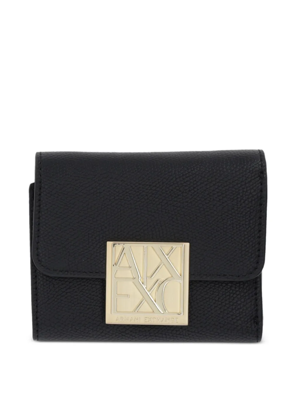 Armani Exchange Portafoglio con placca logo - Nero