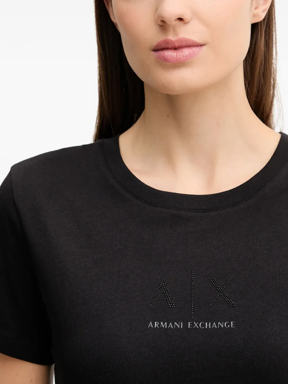 Armani Exchange Katoenen T-shirt Zwart