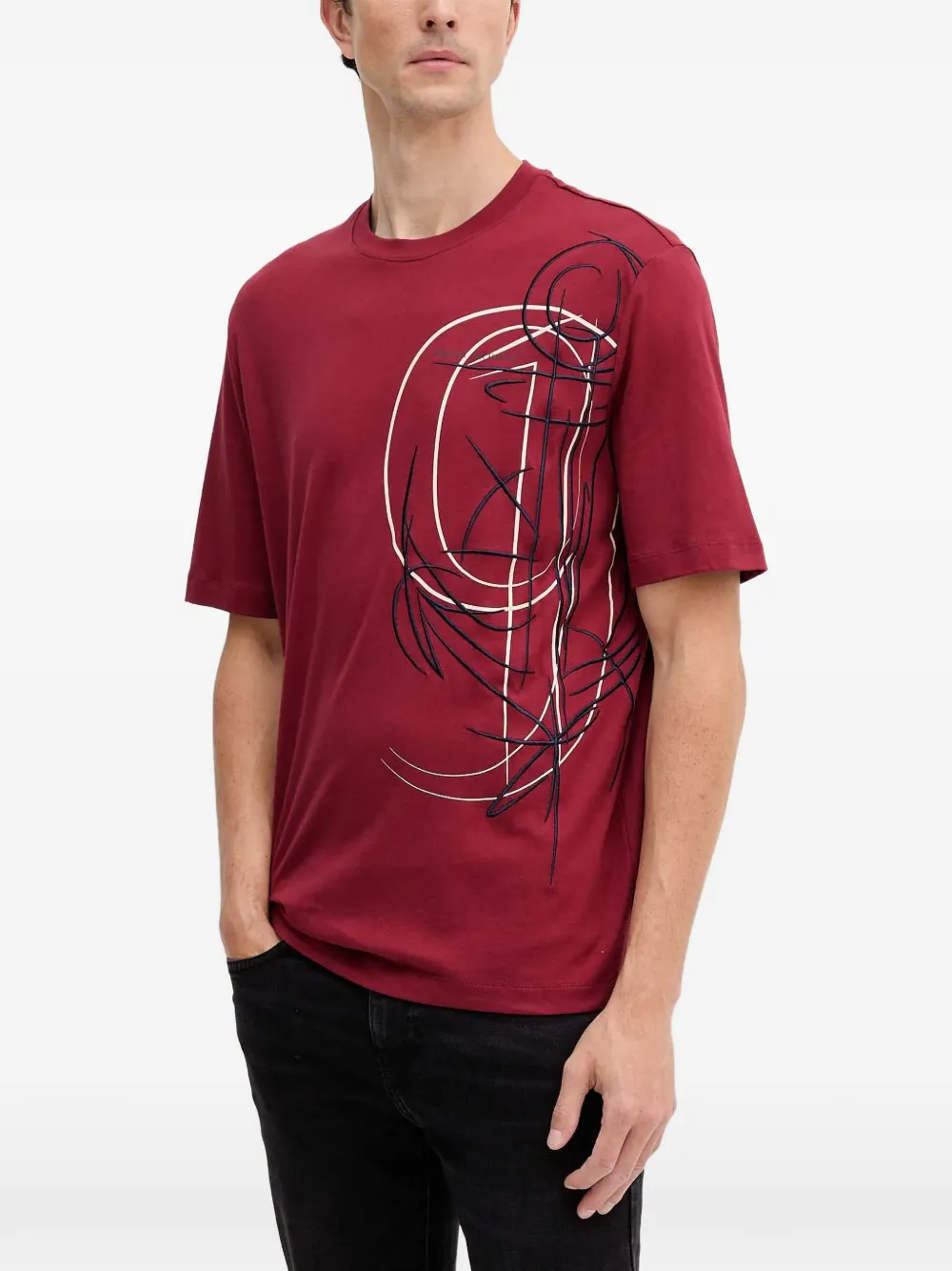 Armani Exchange graphic-print T-shirt - Rosso