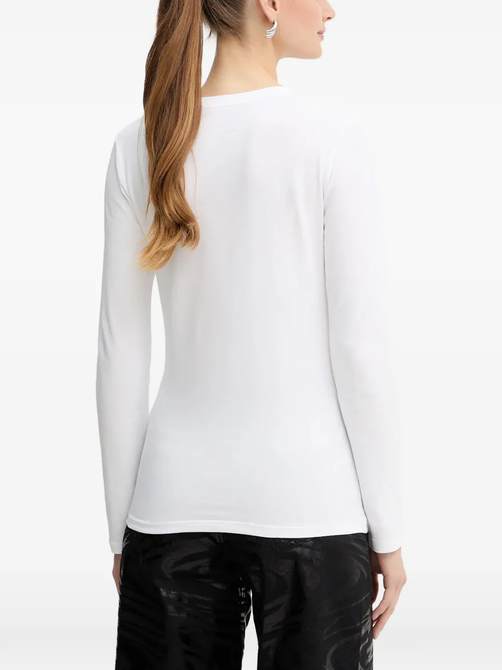 Armani Exchange T-shirt met logoprint met ronde hals Wit
