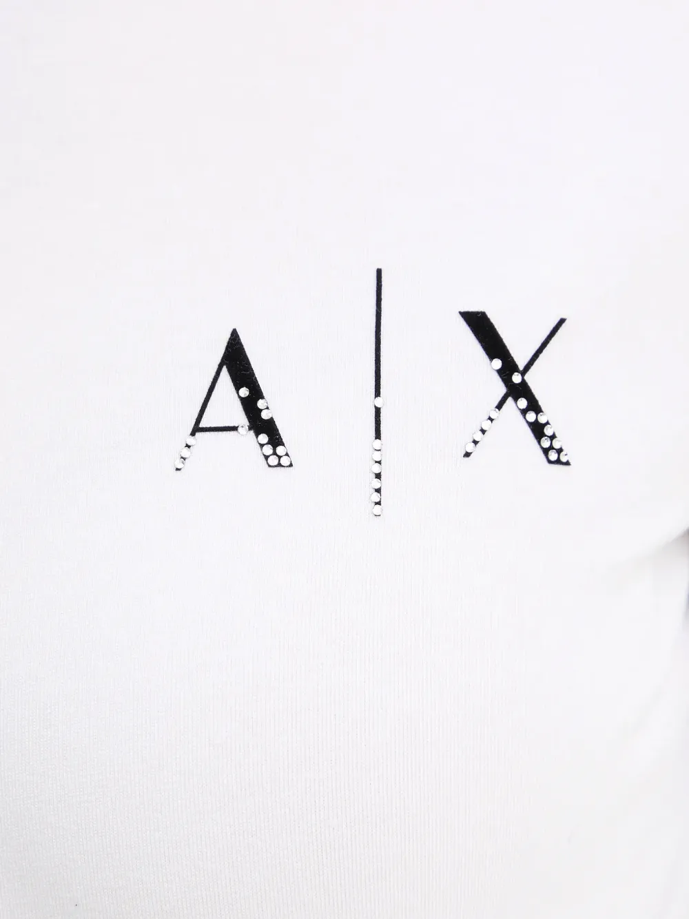 Armani Exchange T-shirt met logoprint met ronde hals Wit