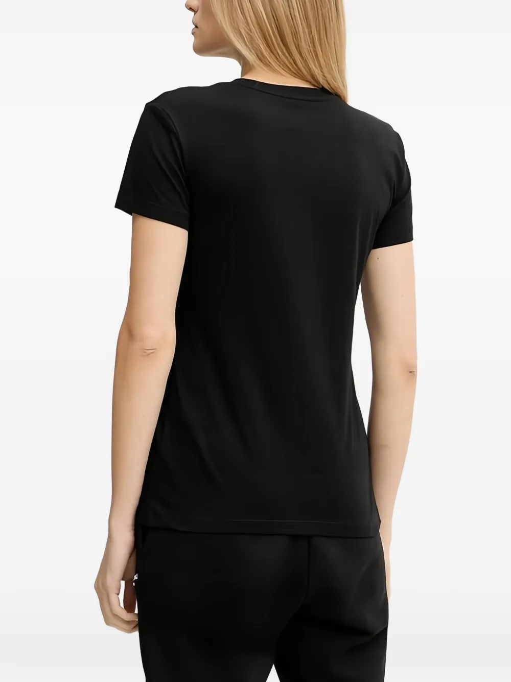 Armani Exchange T-shirt met V-hals Zwart