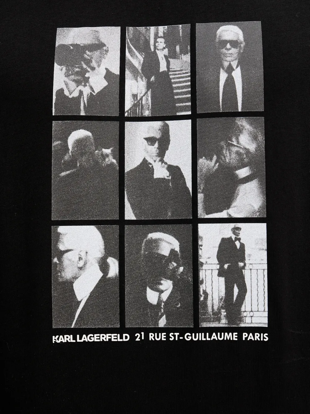 Karl Lagerfeld T-shirt met portretprint Zwart