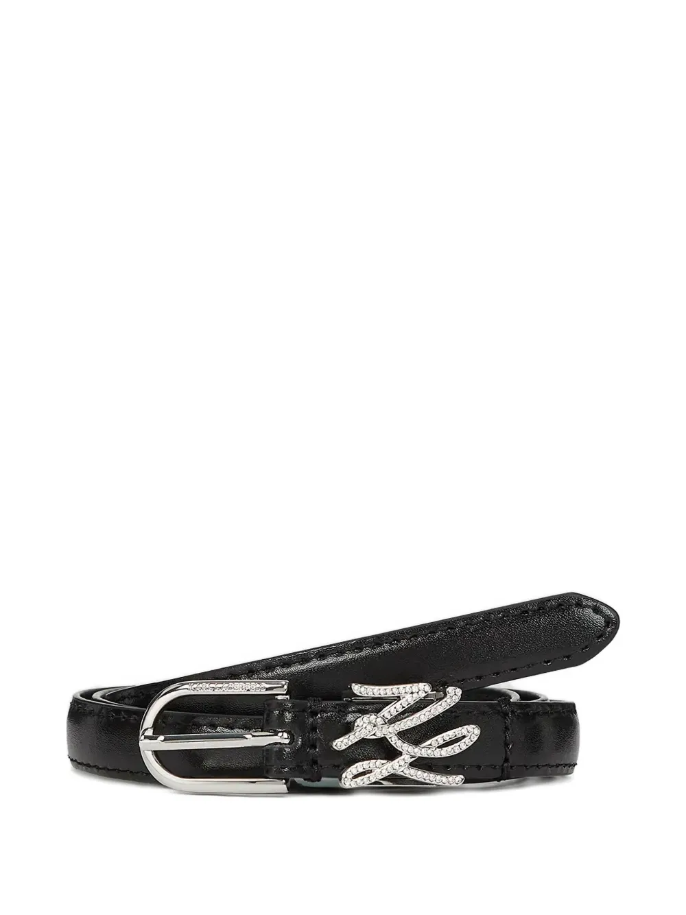Karl Lagerfeld crystal-embellished belt - Nero
