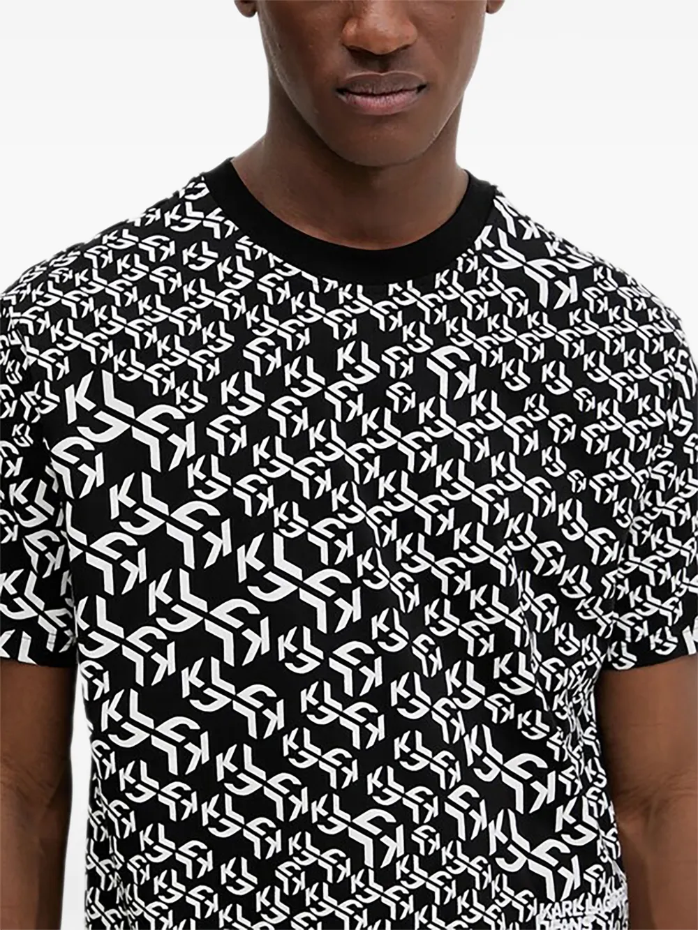 Karl Lagerfeld Jeans T-shirt met patroon Zwart