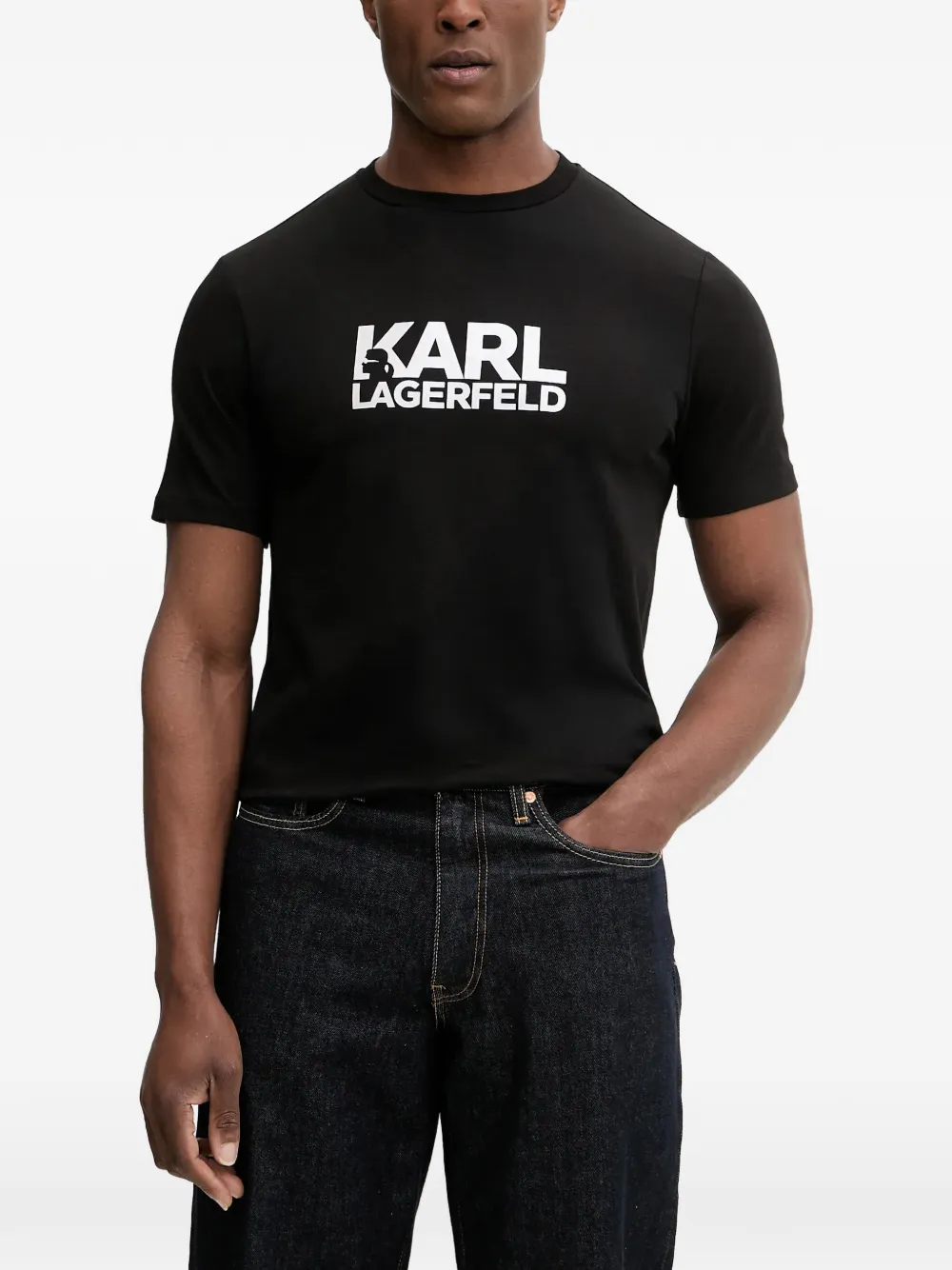 Karl Lagerfeld logo-print T-shirt - Nero