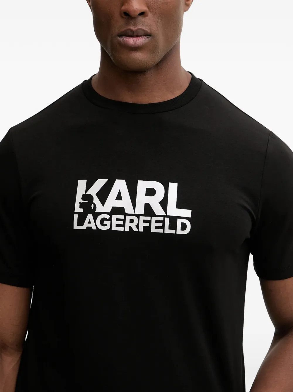 Karl Lagerfeld T-shirt met logoprint Zwart