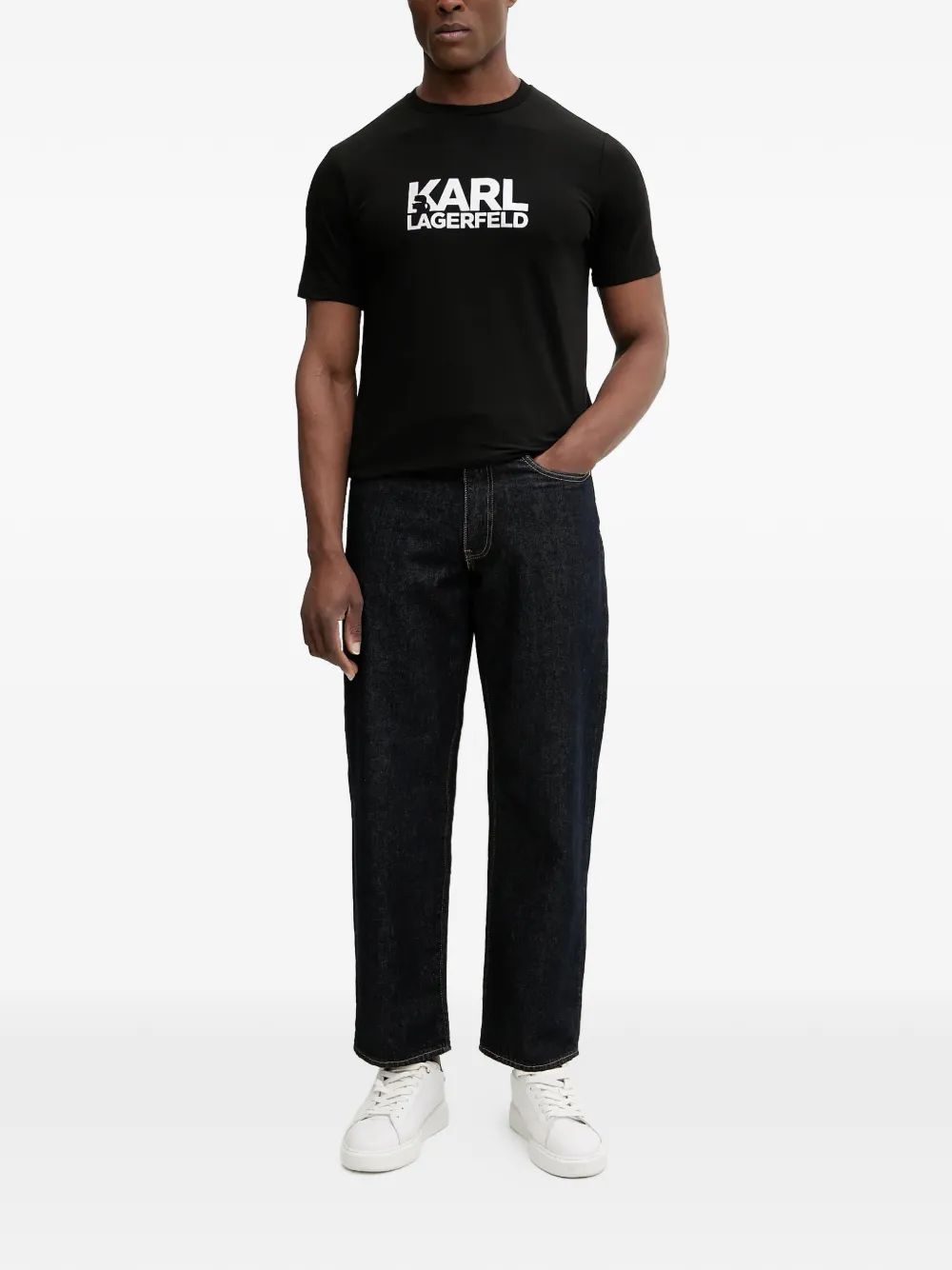 Karl Lagerfeld T-shirt met logoprint Zwart