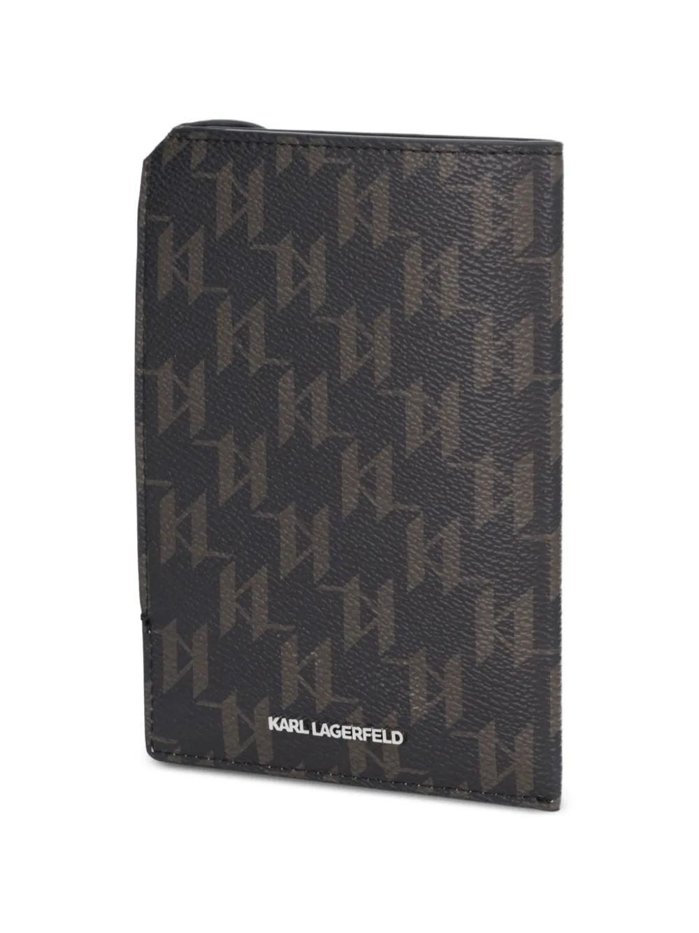 Karl Lagerfeld Ikon paspoorthoes met monogram Bruin