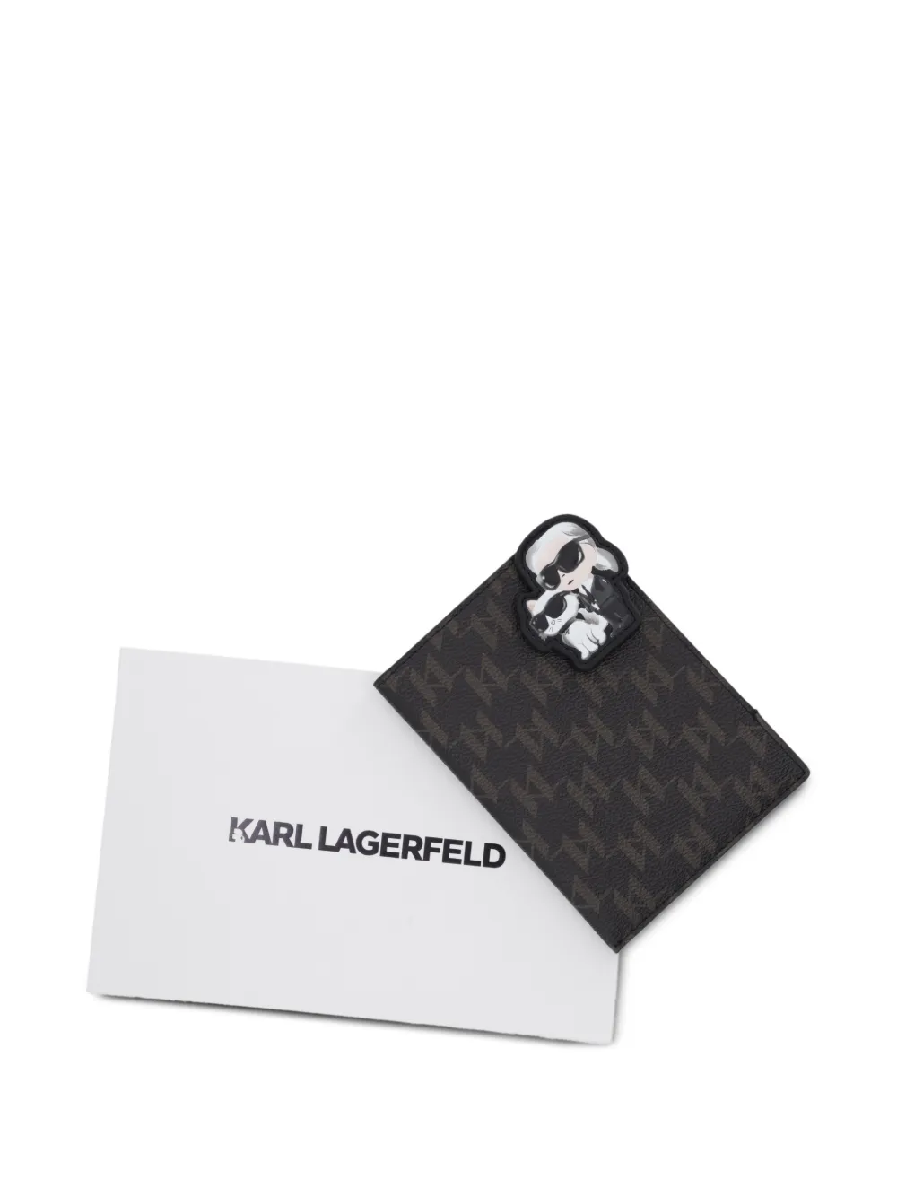 Karl Lagerfeld Ikon paspoorthoes met monogram Bruin