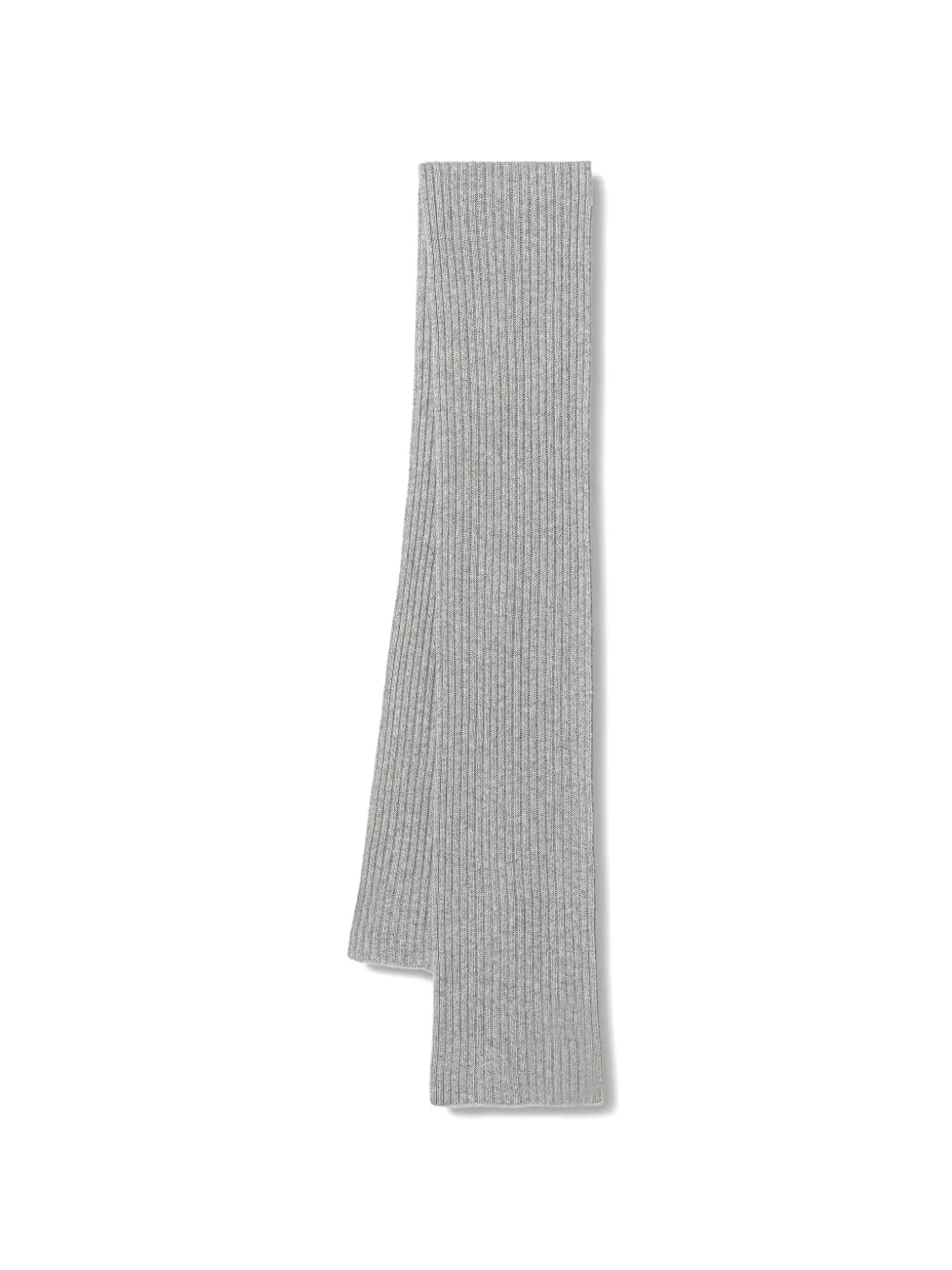 Karl Lagerfeld Jeans ribbed-knit logo-patch scarf - Grigio
