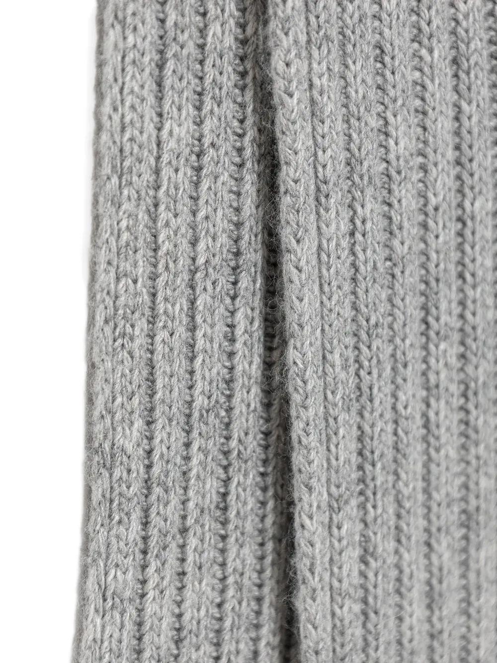 Karl Lagerfeld Jeans Ribgebreide sjaal met logopatch Grijs