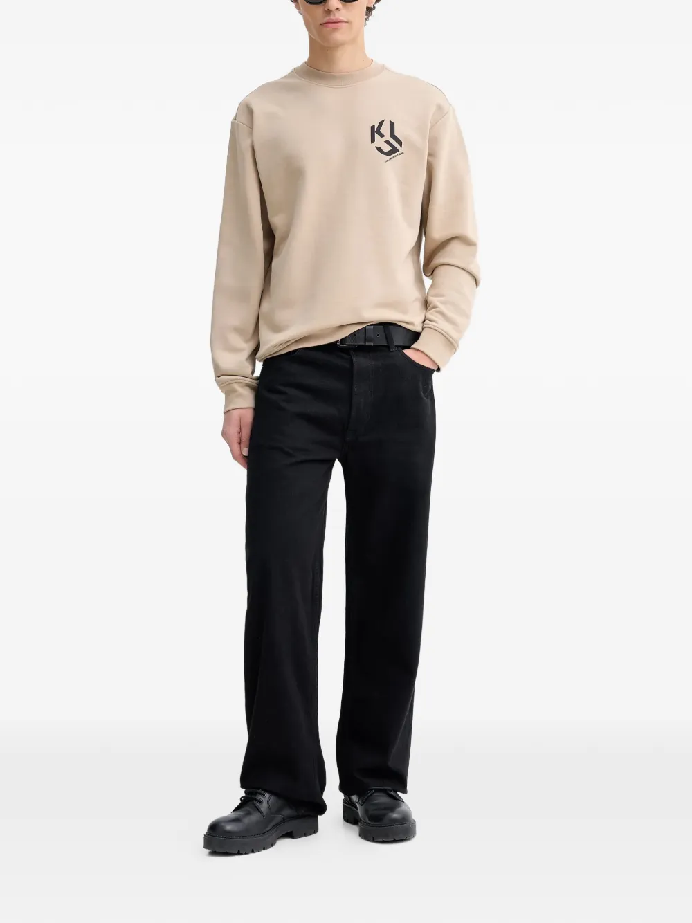 Karl Lagerfeld Jeans Sweater met logo Beige