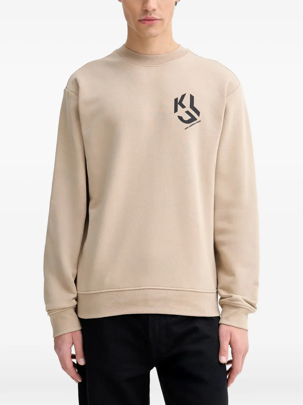 Karl Lagerfeld Jeans logo crew neck sweatshirt - Toni neutri