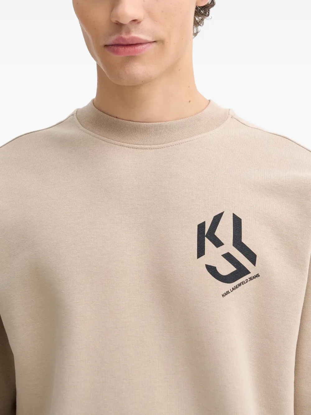Karl Lagerfeld Jeans Sweater met logo Beige