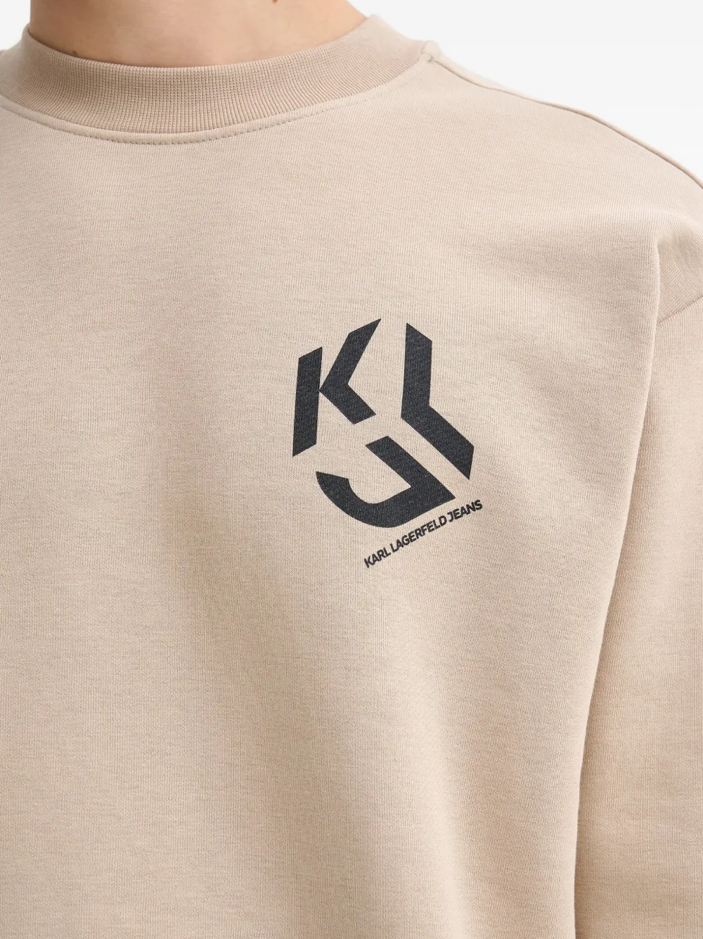 Karl Lagerfeld Jeans Sweater met logo Beige