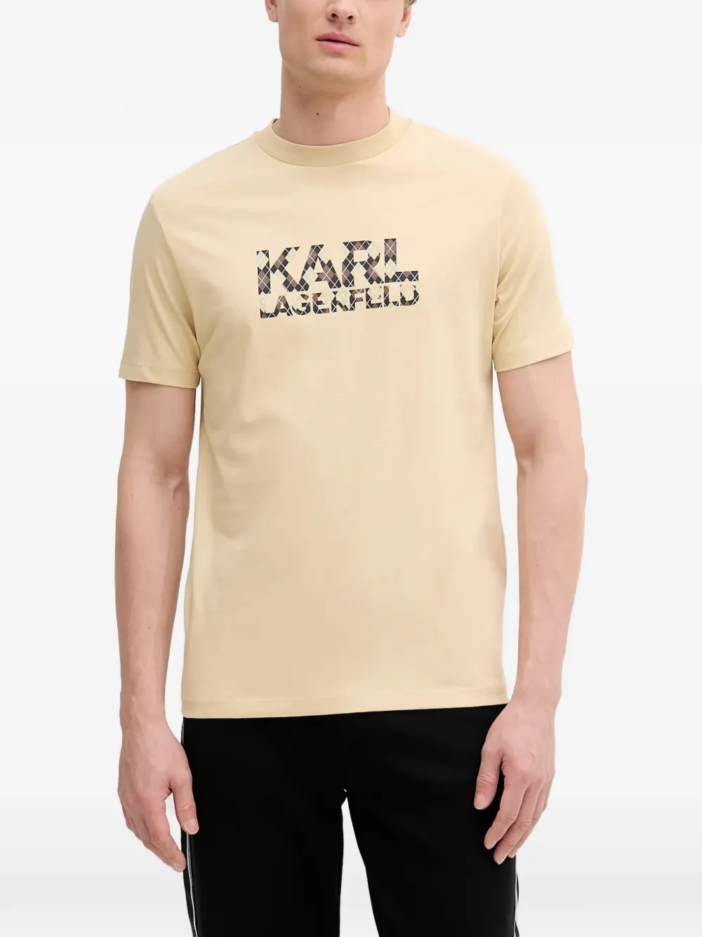 Karl Lagerfeld logo-detail cotton T-shirt - Toni neutri