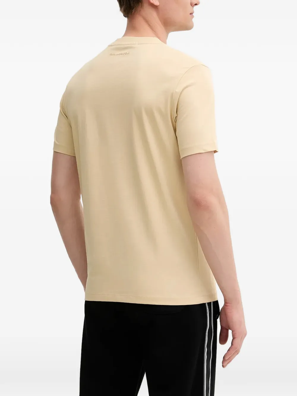 Karl Lagerfeld logo-detail cotton T-shirt Beige