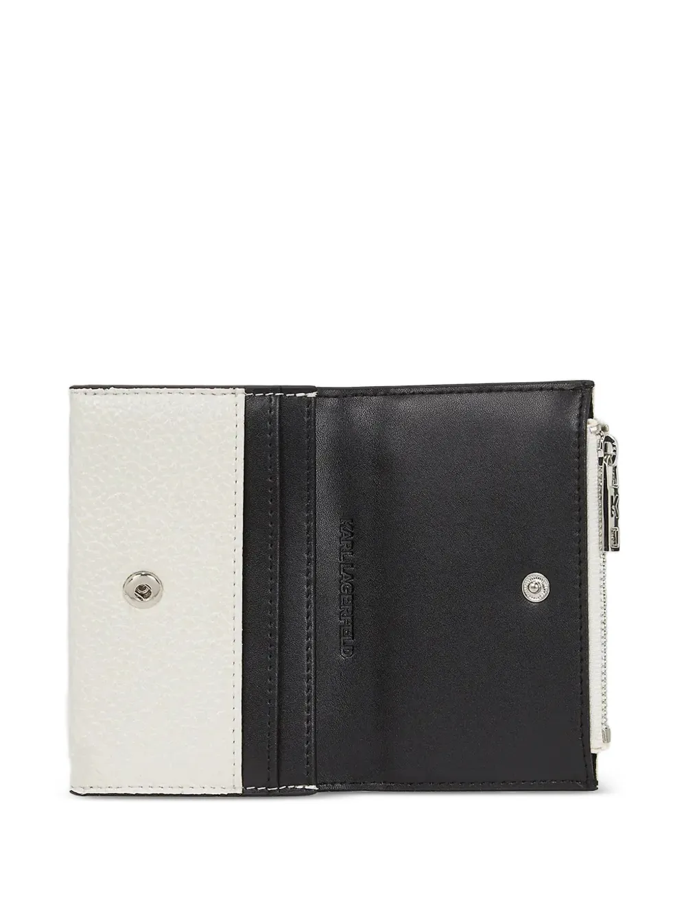 Karl Lagerfeld Portemonnee met logo en textuur Beige