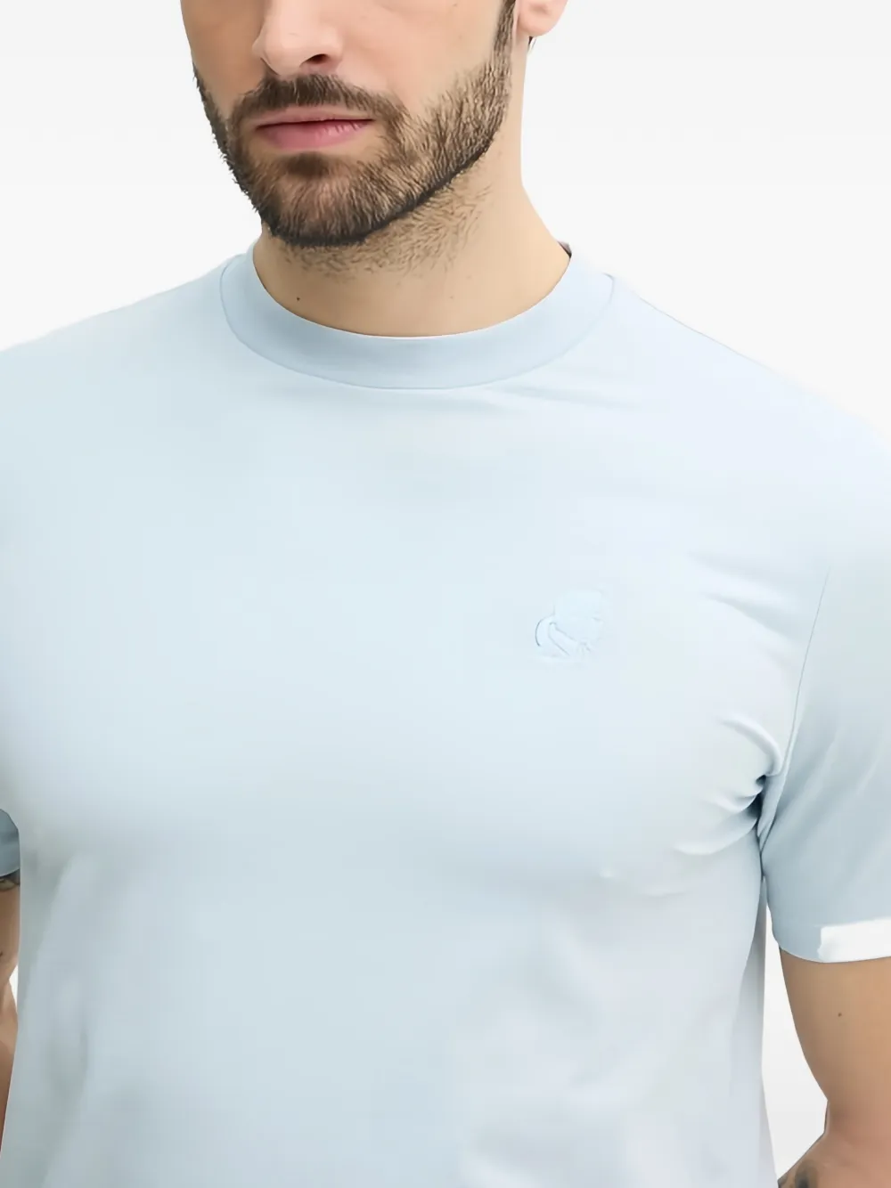 Karl Lagerfeld T-shirt met geborduurd logo Blauw