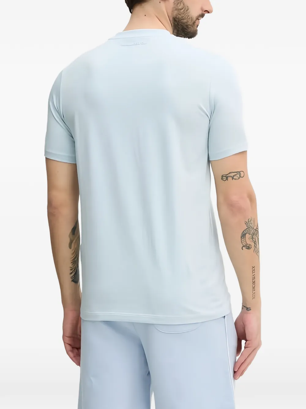 Karl Lagerfeld T-shirt met geborduurd logo Blauw