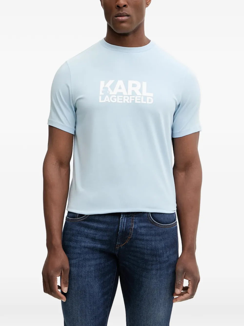 Karl Lagerfeld logo-print T-shirt - Blu
