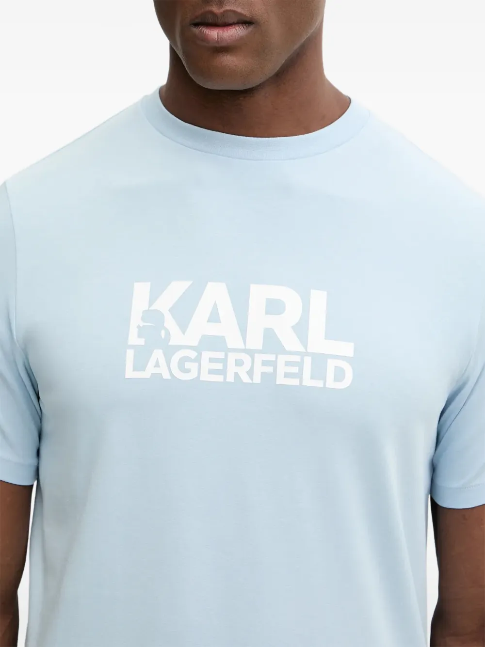 Karl Lagerfeld T-shirt met logoprint Blauw