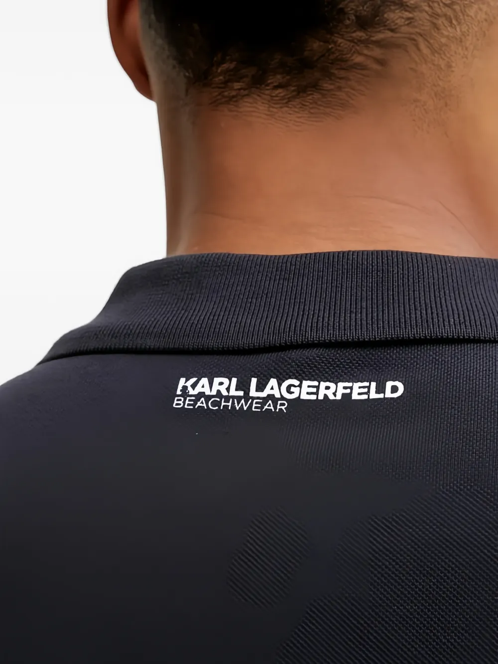 Karl Lagerfeld Poloshirt met logoprint Blauw