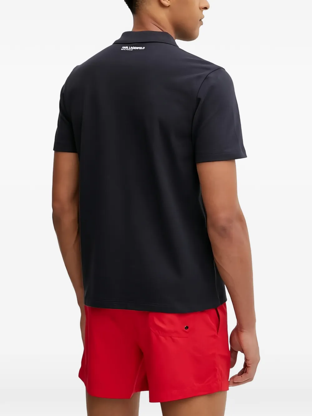 Karl Lagerfeld Poloshirt met logoprint Blauw