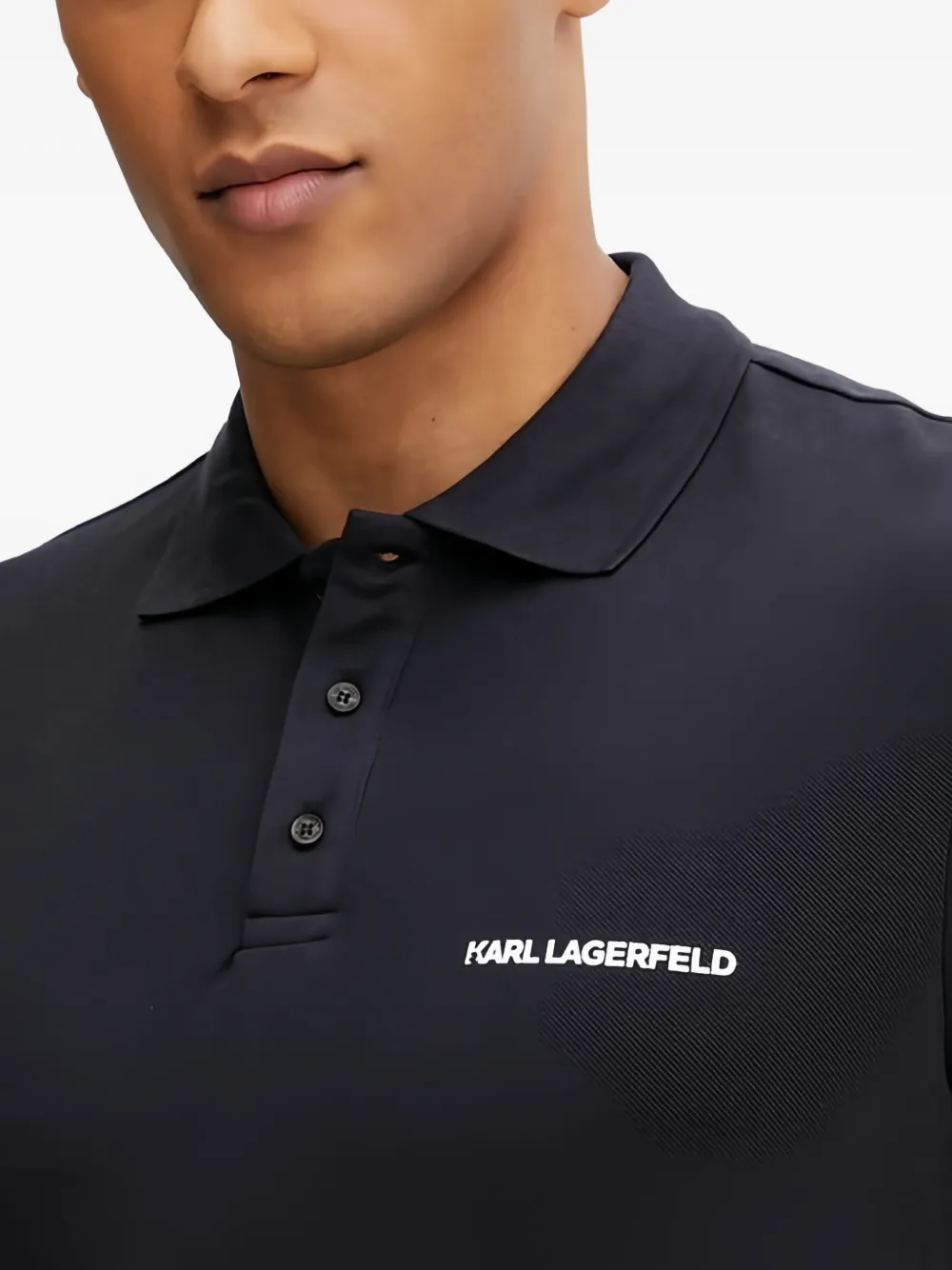 Karl Lagerfeld Poloshirt met logoprint Blauw